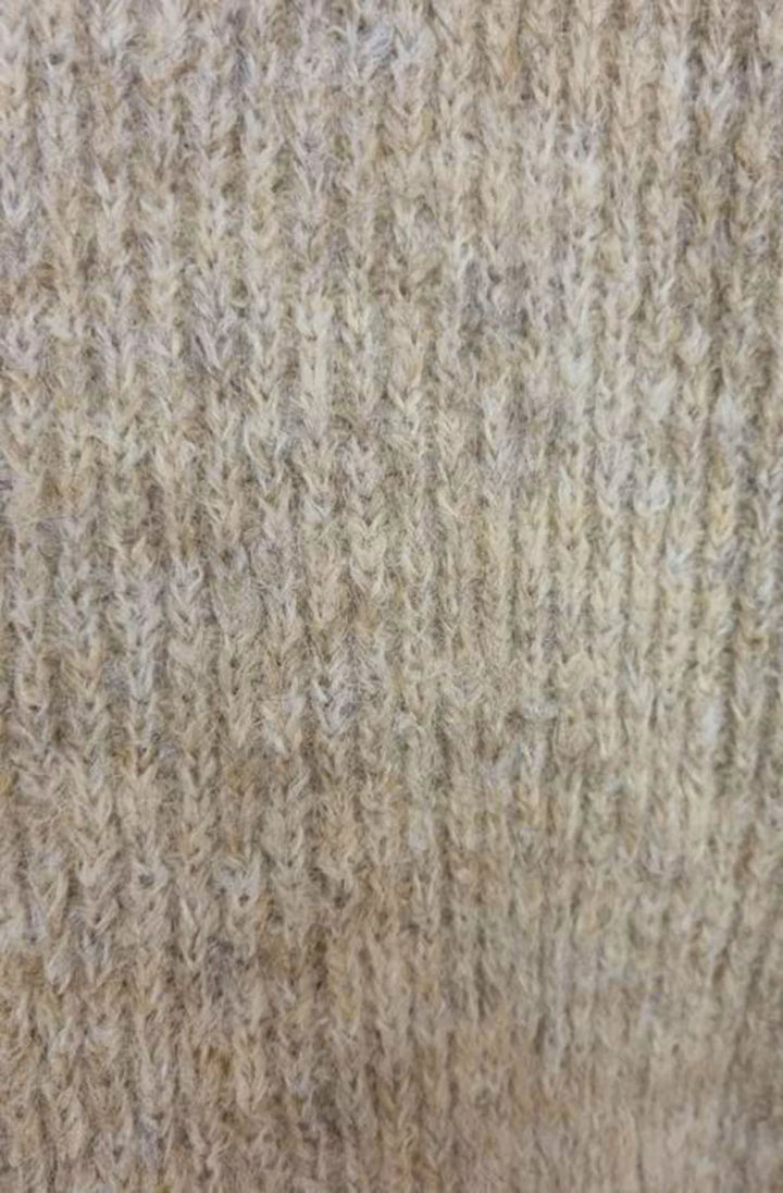 SOPHIE MELANGE STYLE KNITTED CARDIGAN-STONE