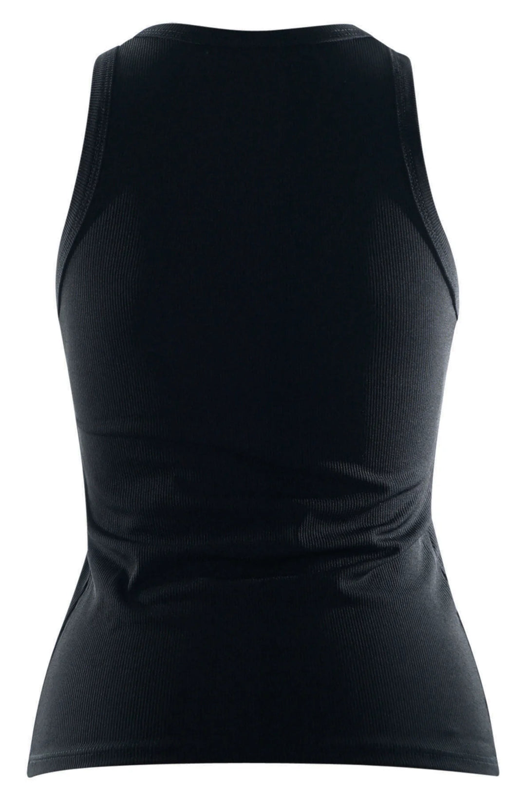 ABBY RIBBED VEST TOP-BLACK