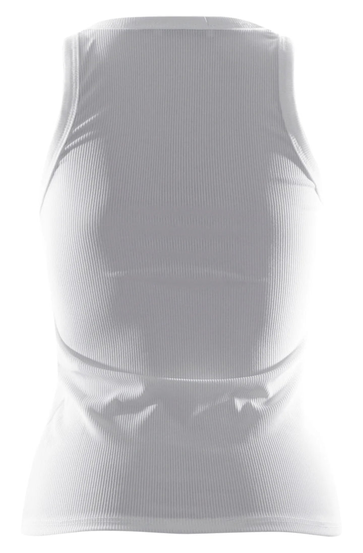 ABBY RIBBED VEST TOP-IVORY