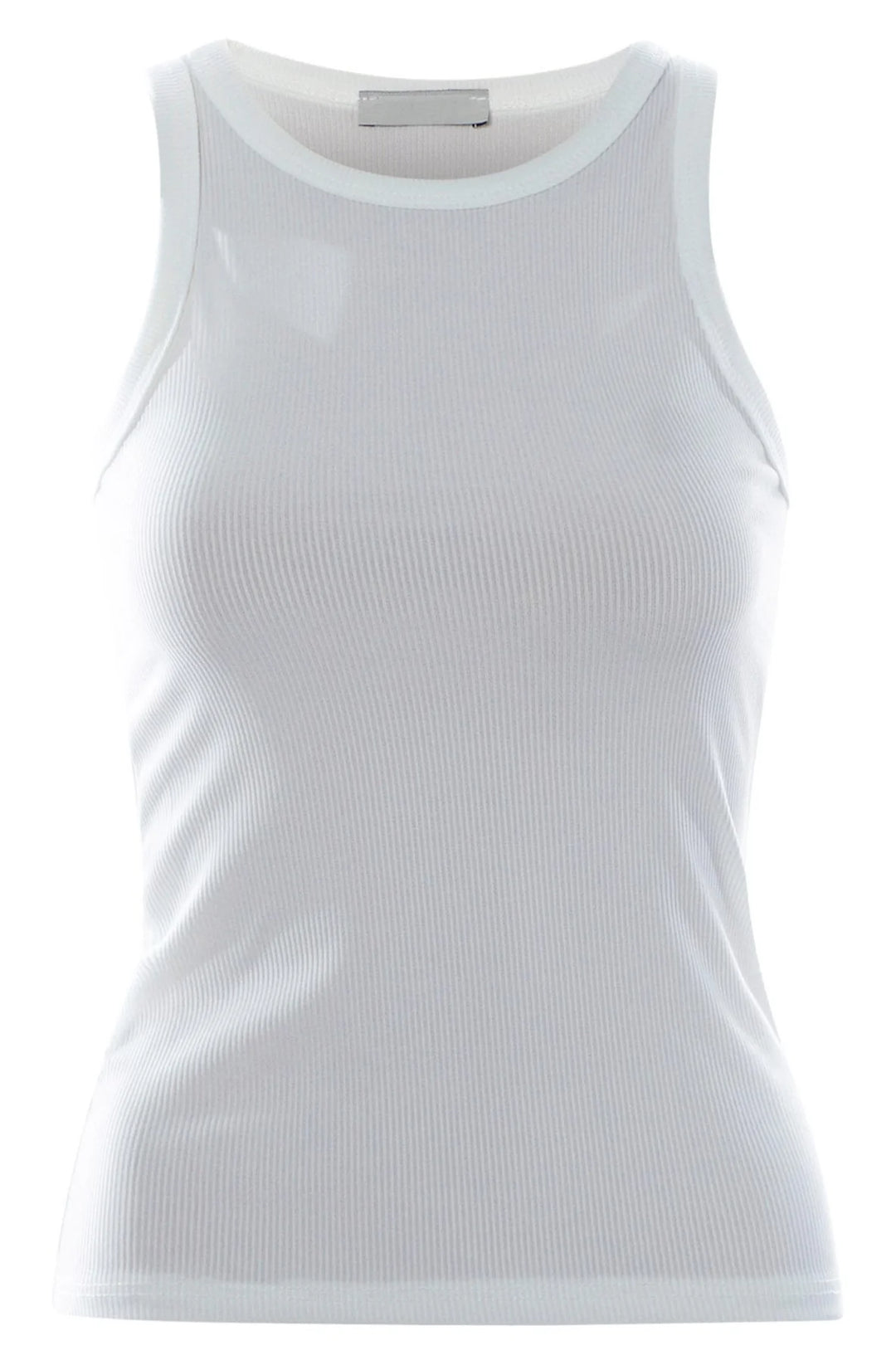 ABBY RIBBED VEST TOP-IVORY