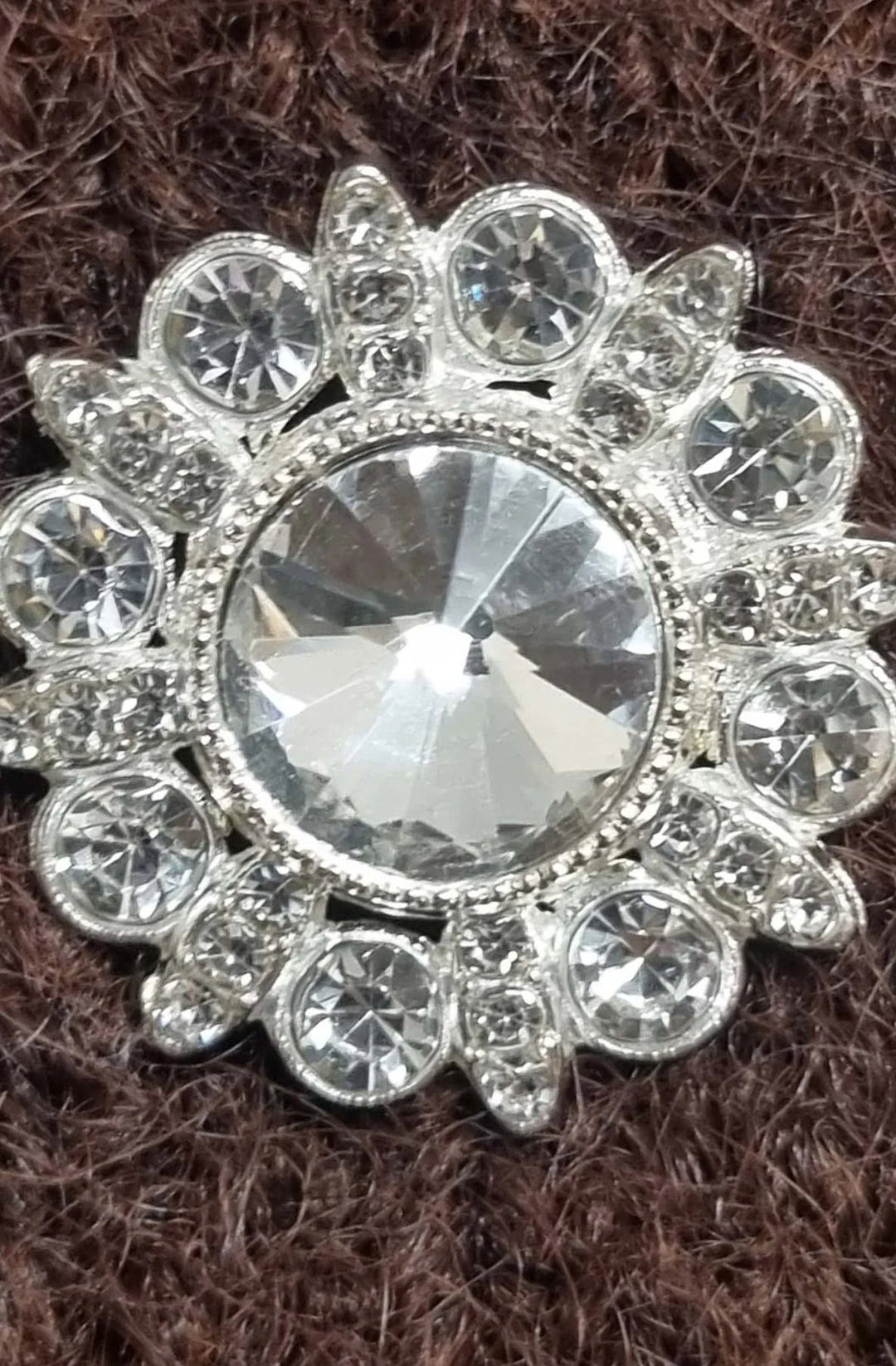 Amira Gem Button Cardigan Vest-Dark Brown