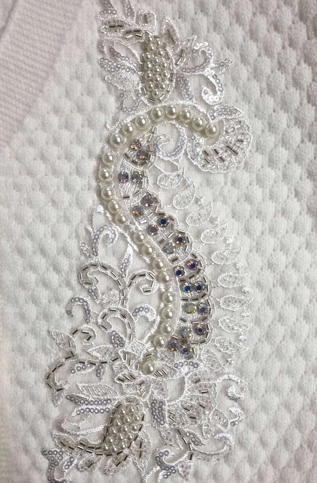 Dorothy Paisley Embellished Bubble Knit Cardigan-Ivory