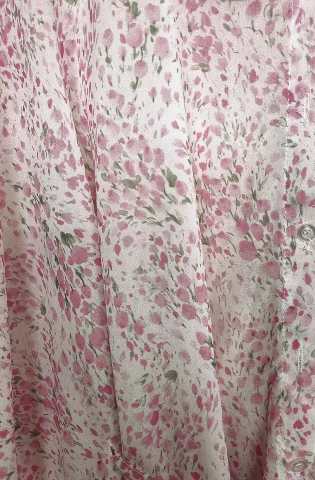 Fiorin Floral Tie-Front Oversized Poncho Style Blouse Top-Pink