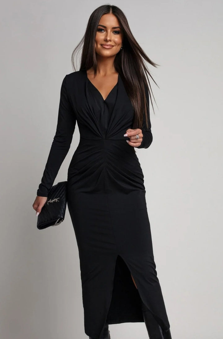 ✨ Serena Ruched Bodycon Midaxi Dress ✨