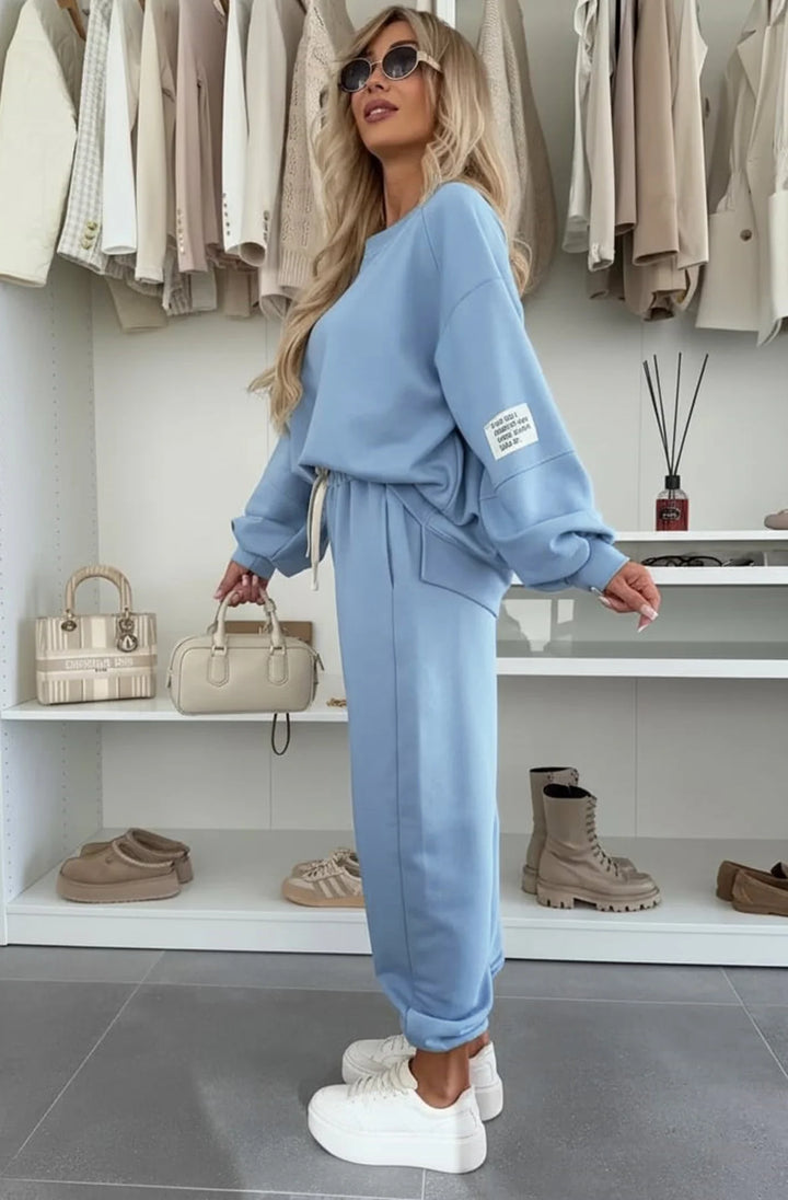 Tanya Two Piece Co-Ord Loungewear Set-Blue