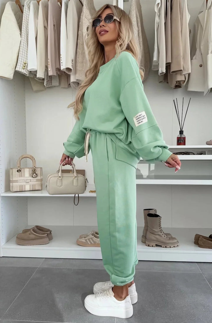 Tanya Two Piece Co-Ord Loungewear Set-Mint