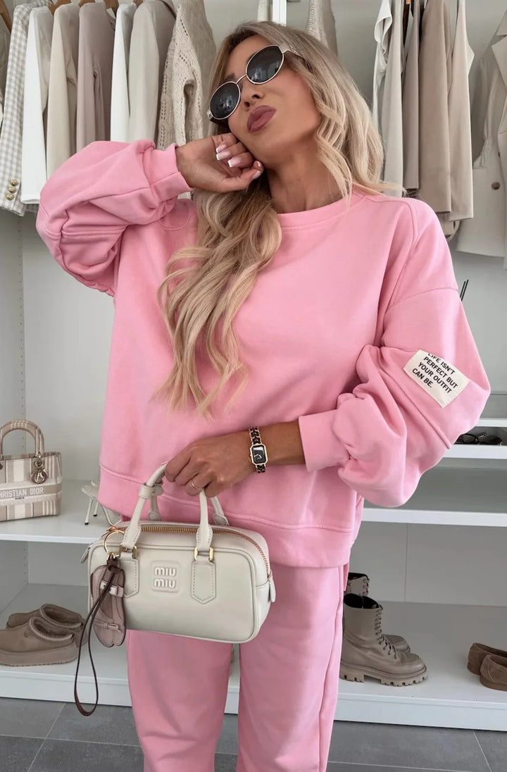 Tanya Two Piece Co-Ord Loungewear Set-Pink