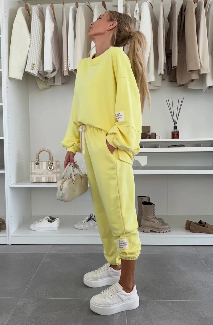 Tanya Two Piece Co-Ord Loungewear Set-Yellow