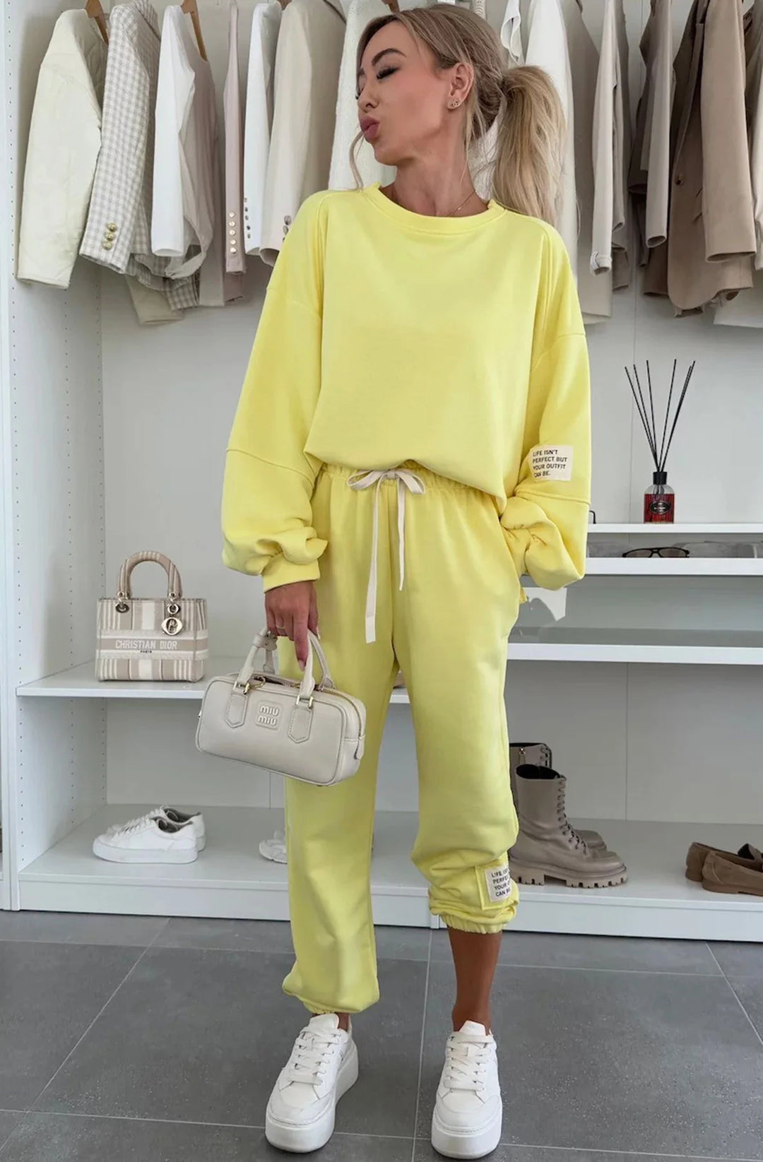 Tanya Two Piece Co-Ord Loungewear Set-Yellow